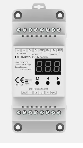 DMX to 0-10 V DC Converter